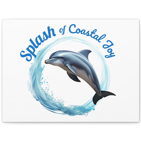 Splash Dolphin wall art 16x12