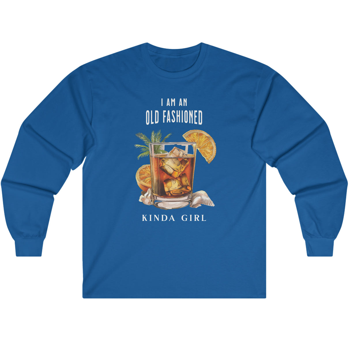 Royal blue Old Fashioned Girl long-sleeve t-shirt