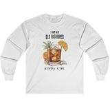 White Old Fashioned Girl long-sleeve t-shirt