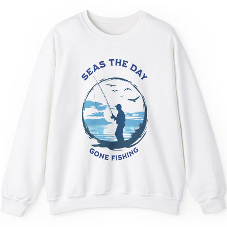 White Gone Fishing sweatshirt