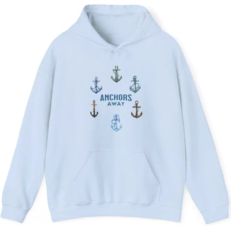 Anchors Away light blue drawstring hoodie