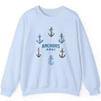 Anchors Away light blue sweatshirt