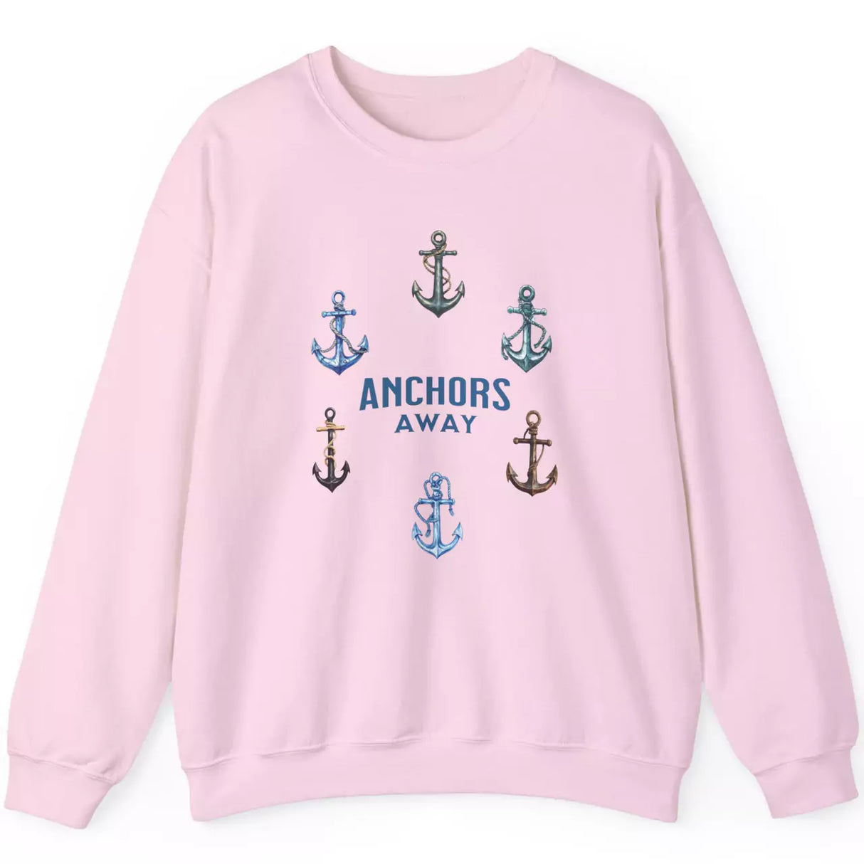 Anchors Away light pink sweatshirt