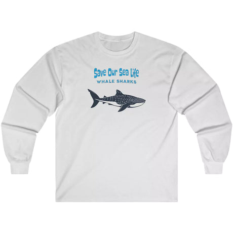 Ash Save Our Sea Life | Whale Sharks long-sleeve t-shirt