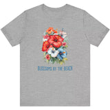 Athletic heather Blossoms By The Sea Hibiscus Flowers t-shirt