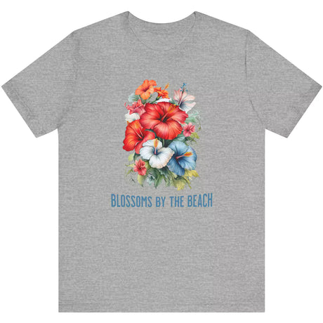 Athletic heather Blossoms By The Sea Hibiscus Flowers t-shirt