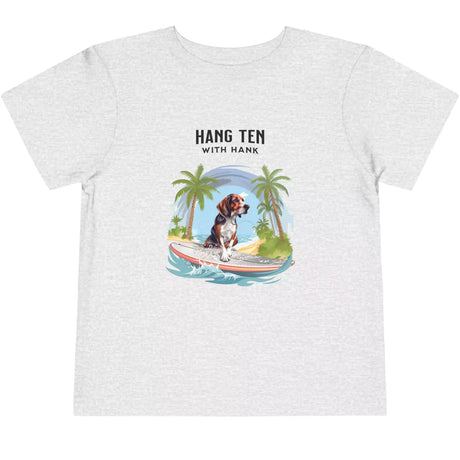 Athletic heather Hang Ten With Hank toddler t-shirt