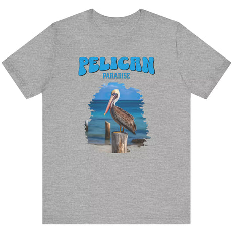 Athletic heather Pelican Paradise t-shirt