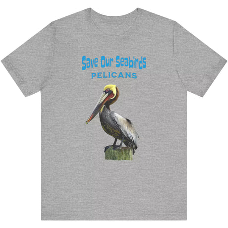 Athletic heather Save Our Seabirds Pelicans t-shirt