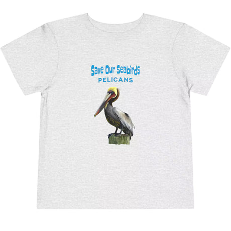 Athletic heather Save Our Seabirds Pelicans youth t-shirt