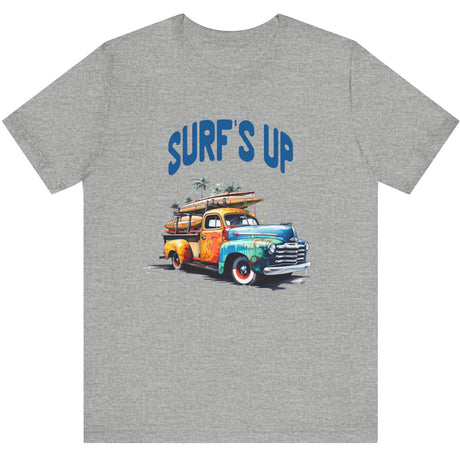 Athletic heather Surf's Up vintage truck t-shirt