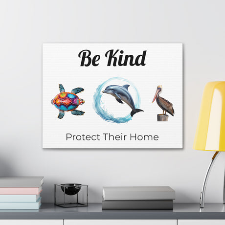 Be Kind to sealife canvas gallery wrap 24x18