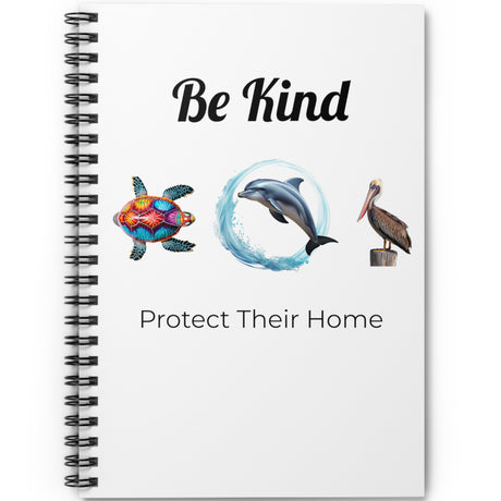 Be Kind to sealife spiral notebook front