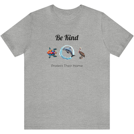 Be Kind to sealife t-shirt in athletic heather