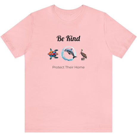 Be Kind to sealife t-shirt in pink