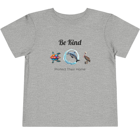 Be Kind to sealife toddler t-shirt athletic heather