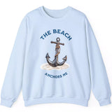 Beach Anchors Me light blue sweatshirt