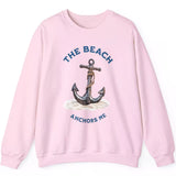 Beach Anchors Me light pink sweatshirt