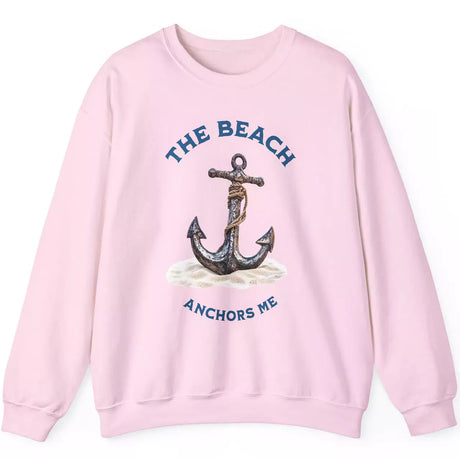 Beach Anchors Me light pink sweatshirt