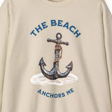 Beach Anchors Me sand-color sweatshirt design