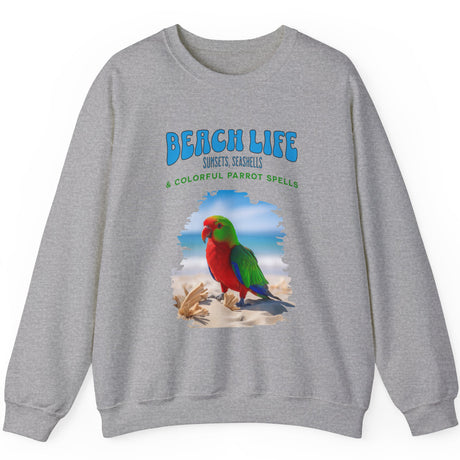 Beach Life Parot Spells sweatshirt in sport gray