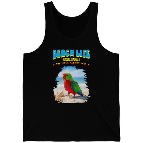 Beach Life Parrot Tank Top