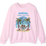 Beach Mode On light pink sweatshirt