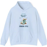 Beach Paradise Cowgirl Style Drawstring Hoodie