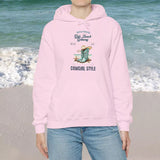 Beach Paradise Cowgirl Style Drawstring Hoodie