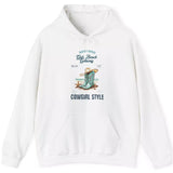 Beach Paradise Cowgirl Style Drawstring Hoodie