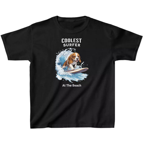 Black Coolest Surfer At The Beach youth t-shirt