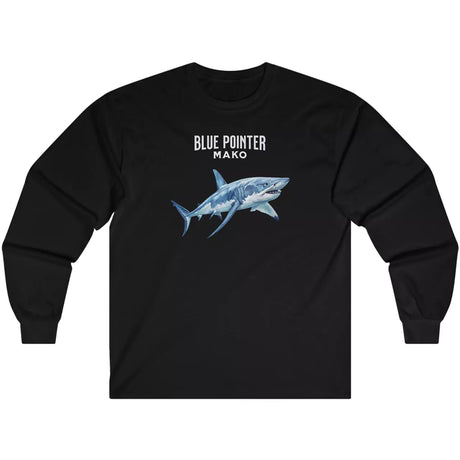 Black Blue Pointer Mako Shark long-sleeve t-shirt