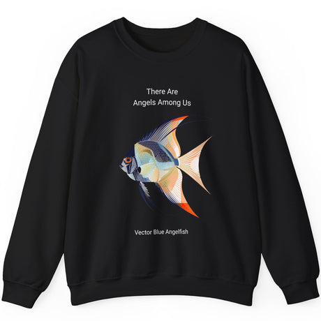 Black Blue Vector Angelfish sweatshirt