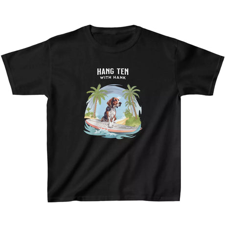 Black Hang Ten With Hank youth t-shirt