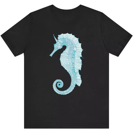 Black Intricate Seahorse t-shirt