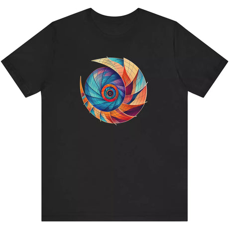 Black Nautilus Inspired Beach Bliss Spiral t-shirt