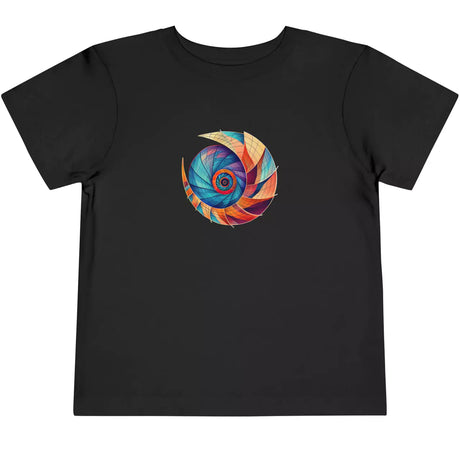 Black Nautilus Inspired Beach Bliss Spiral toddler t-shirt