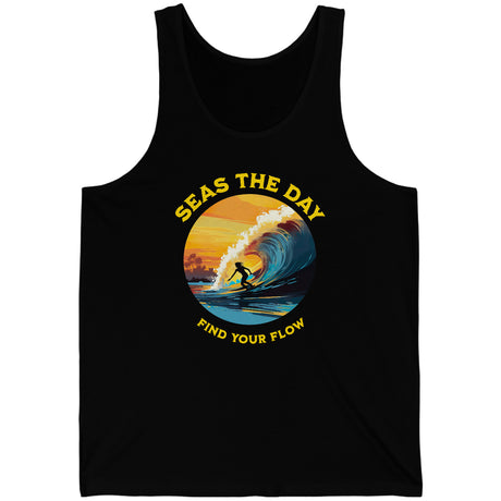 Ride The Tide tank top in black