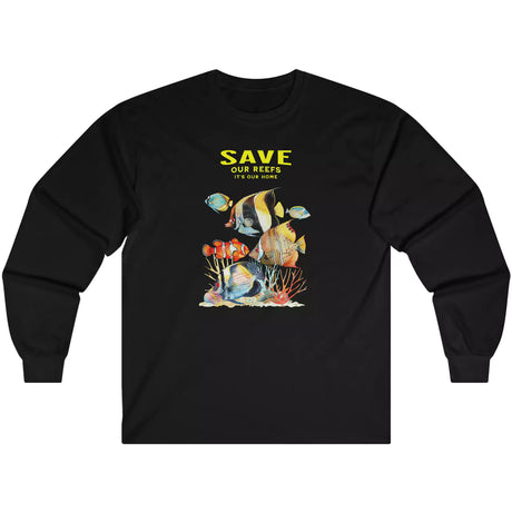 Black Save Our Reefs Angels Clowns long-sleeve t-shirt