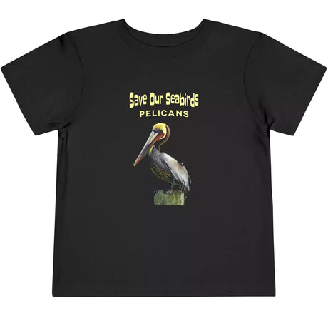 Black Save Our Seabirds Pelicans youth t-shirt