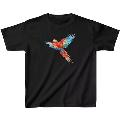 Black Scarlet Macaw Parrot youth t-shirt