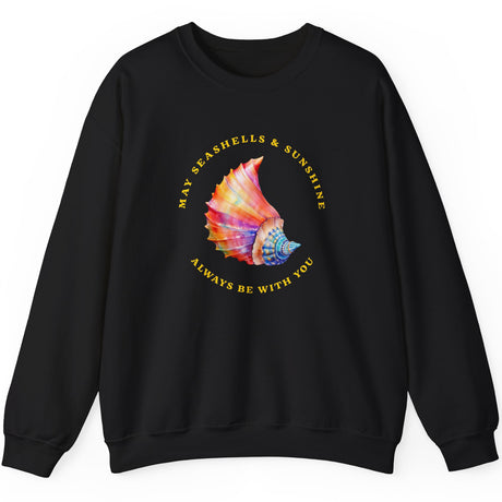 Seashells And Sunshine sweatshirt black