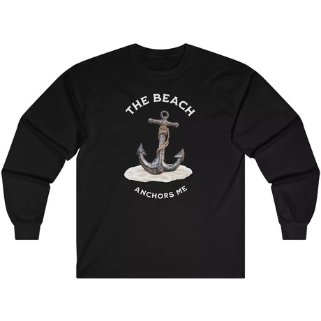 Black The Beach Anchors Me long-sleeve t-shirt