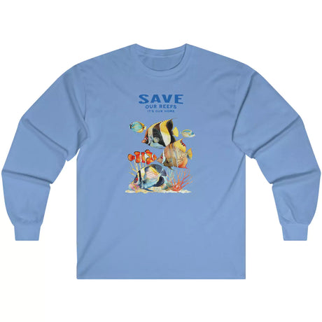 Carolina Blue Save Our Reefs Angels Clowns long-sleeve t-shirt