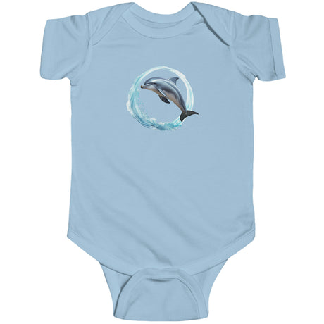 Coastal Joy Dolphin Baby Bodysuit