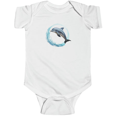 Coastal Joy Dolphin Baby Bodysuit