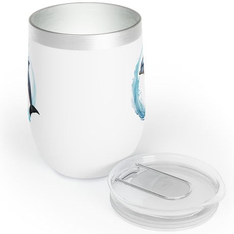 Coastal Joy Dolphin insulated tumbler with top