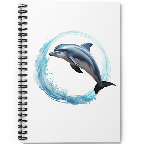 Coastal Joy Dolphin spiral notebook front