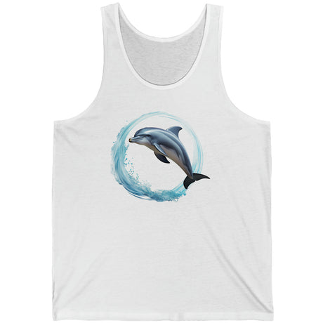 Coastal Joy dolphin tanktop white