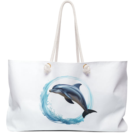 Coastal Joy Dolphin weekender bag front